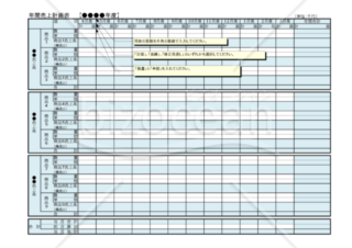 商品の数量と単価を入れるだけで作成できる「年間売上計画」