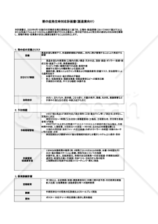 【法改正対応】熱中症発生時対応計画書（製造業向け）・Googleスプレッドシート【見本付き】