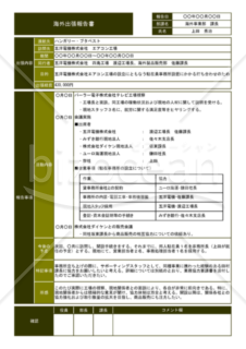 【A4・1枚】Excelで作る出張報告書