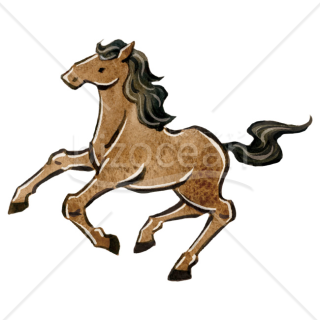 【2026年】「イラスト」水彩風で描かれた躍動感のある馬