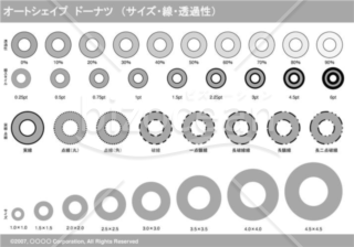 オートシェイプ　ドーナツ　（サイズ・線・透過性）（グレイ）