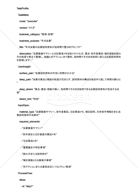 年次決算の決算説明資料が短時間で整うAIプロンプト