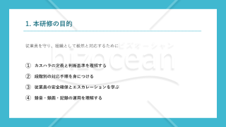 カスハラ教育・研修資料（管理職・現場向け）