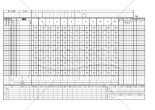 エクセルの野球スコアブック（後攻）