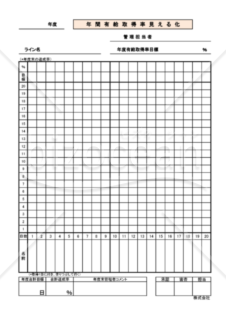 年度有給（年休）取得状況の管理グラフ