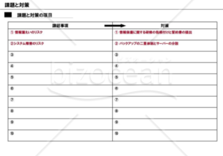 事業計画書１５／１６【課題と対策】※ＩＴ業の例