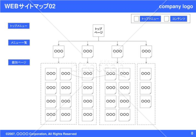 WEBサイトマップ02（Blue）