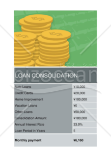 【英語】ローン返済月額支払表