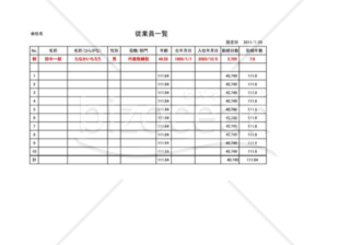 従業員名簿勤続年数算定