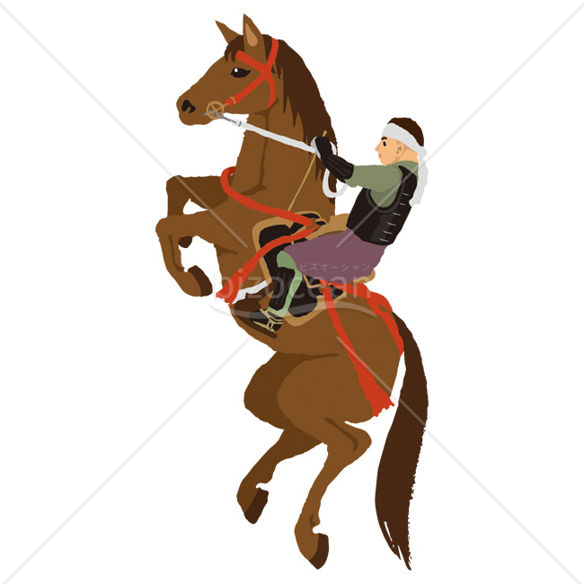 【2026年】「イラスト」馬にまたがる武士を描いた勇ましいデザイン
