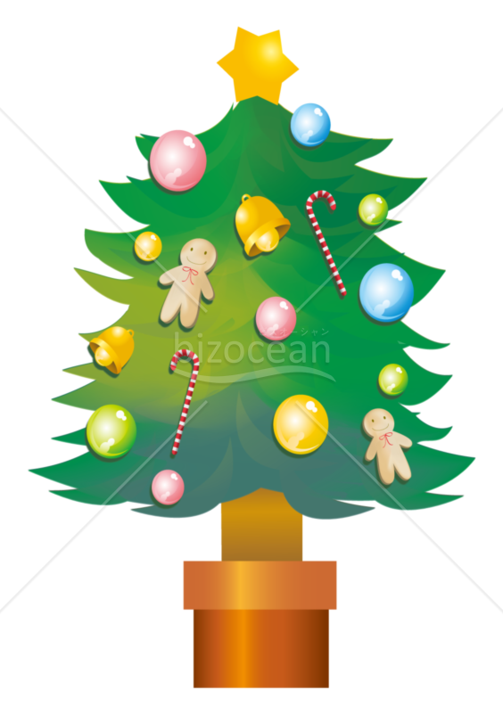 クリスマスツリーのイラスト001