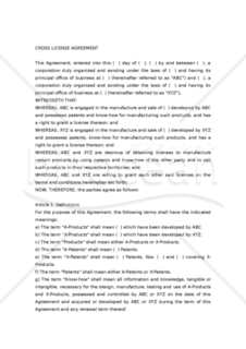 【和・英対訳】クロスライセンス契約書(5a008)／CROSS LICENSE AGREEMENT