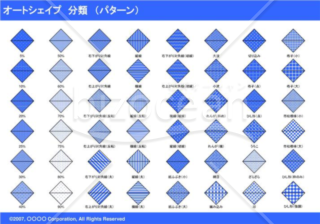 オートシェイプ　分類　（パターン）　（ブルー）