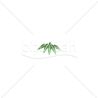 「イラスト」シンプルな竹の葉