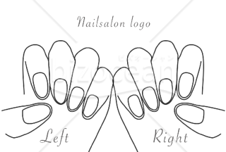 ネイルデザインのディスプレイ用シート　モノクロ印刷