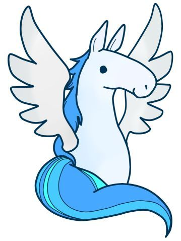 14年 年賀状用午イラスト 青いペガサス Bizocean ビズオーシャン