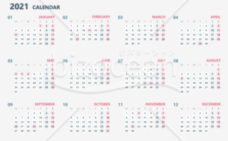 リンク付きカレンダー月曜始まり　2021