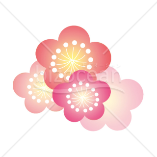 【2026年】「イラスト」優しいピンクのグラデーションで描かれた梅の花
