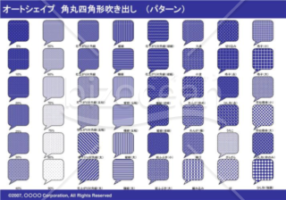 オートシェイプ　角丸四角形吹き出し　（パターン）(ネイビー)