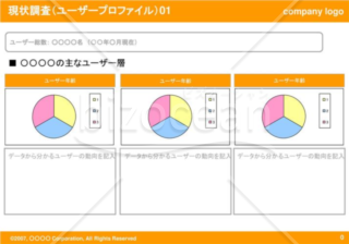 現状調査（ユーザープロファイル）01（Orange）