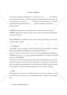 【英文・参考和訳付】SERVICE AGREEMENT（業務委託契約書）