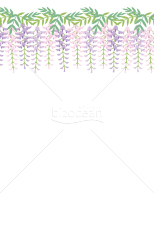 藤のイラストのメッセージカード