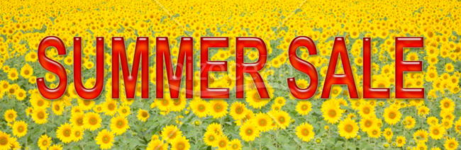 販促POP広告_SUMMERSALL(ひまわり)横長Ver.2