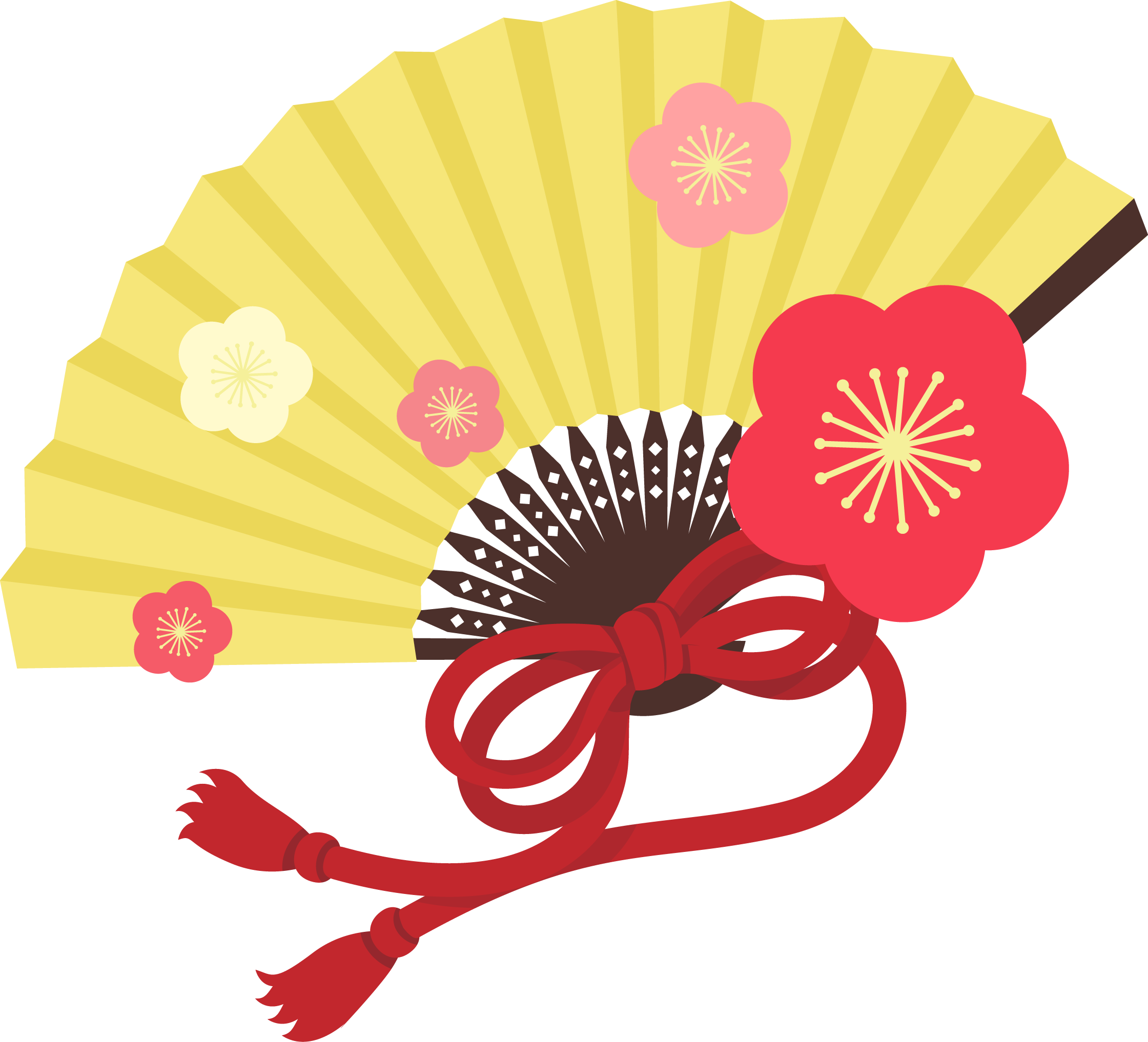 扇子と梅の花 Bizocean ビズオーシャン