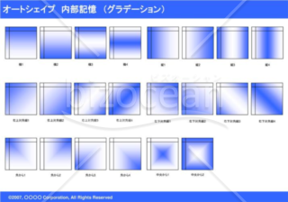 オートシェイプ　内部記憶　（グラデーション）　（ブルー）