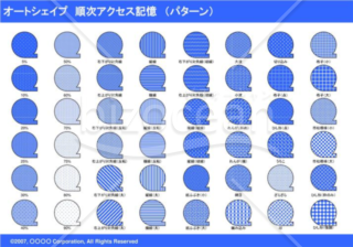 オートシェイプ　順次アクセス記憶　（パターン）（ブルー）