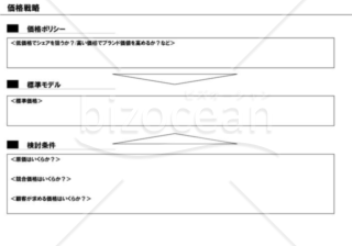 事業計画書１０／１６【価格戦略】