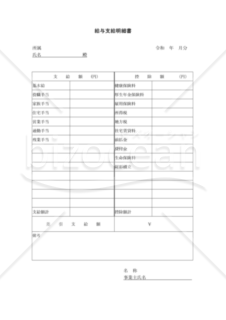 給与支給明細書