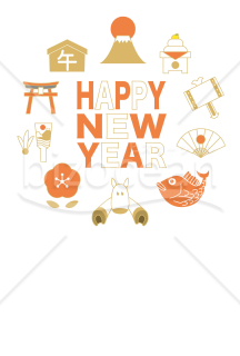 ポップな馬　背景白