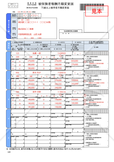 【様式改定対応】健康保険・厚生年金保険　被保険者報酬月額変更届／厚生年金保険　70歳以上被用者月額変更届【見本付き】