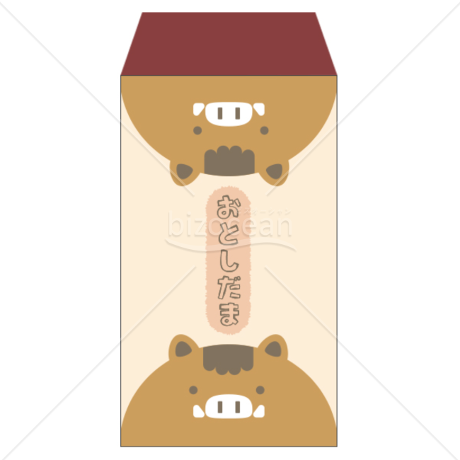 【亥年】いのししの赤いお年玉袋