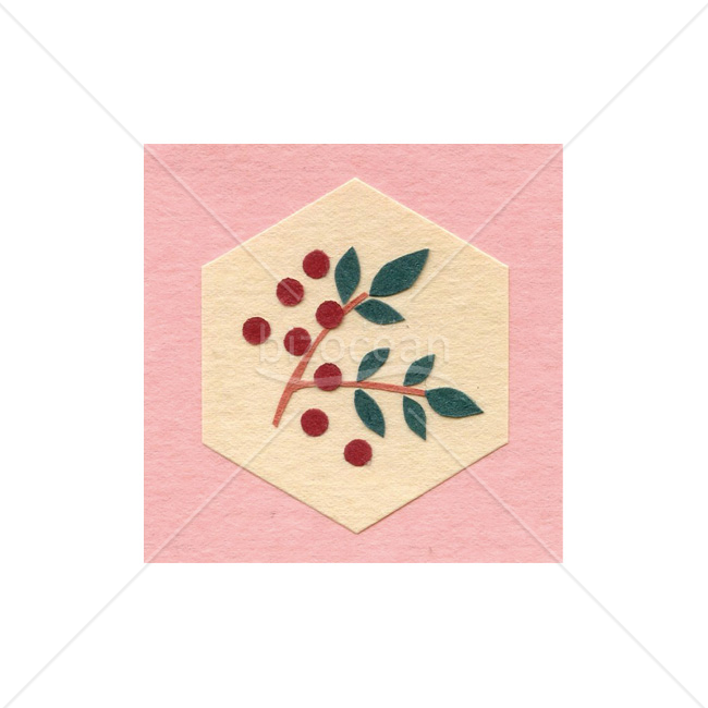 【2026年】「イラスト」難を転ずる南天の切り絵風吉祥紋