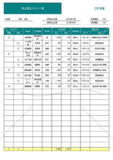 Wordで作る売上見込リスト（A4・1枚）