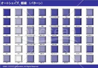 オートシェイプ　額縁　（パターン）（ネイビー）