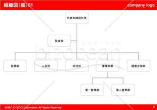 組織図（縦）01（Red）