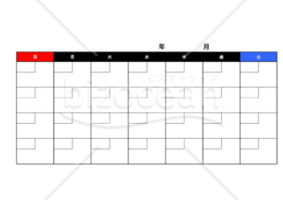 カレンダーの原本　日付未記入　1ヶ月4週の時　無料