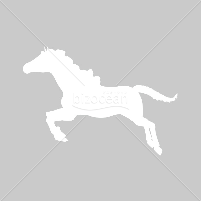 【2026年】「イラスト」未来へ跳躍する馬の白抜きシルエット