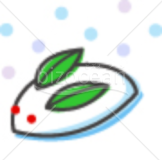 雪うさぎの寒中見舞いイラスト