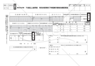 厚生年金保険70歳以上被用者育児休業等終了時報酬月額相当額変更届（厚生年金保険版）