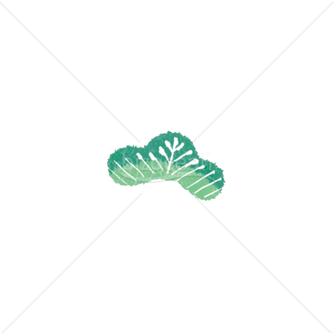 【イラスト】淡くにじむ松の水彩画