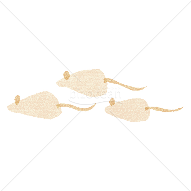 【イラスト】3匹のネズミ