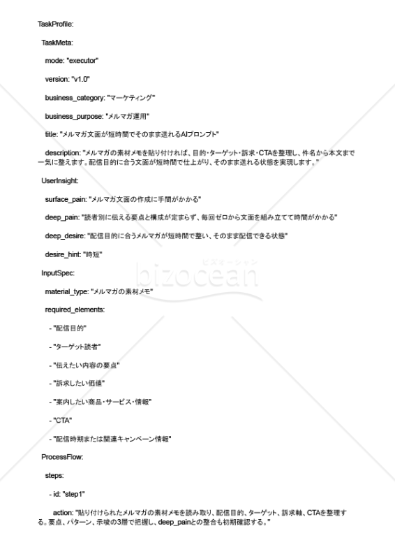 メルマガ文面が短時間でそのまま送れるAIプロンプト