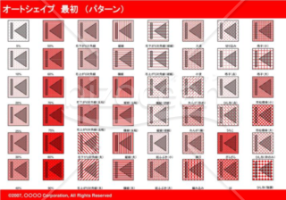 オートシェイプ　最初　（パターン）(レッド)