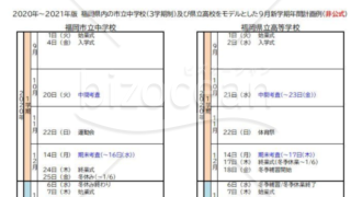 9月新学期年間計画例(非公式)