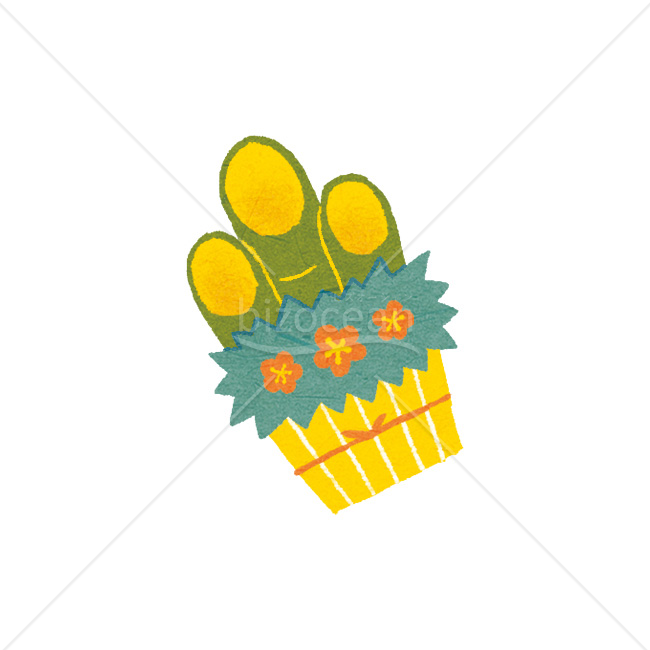 【2026年】「イラスト」温かい手描き風の門松