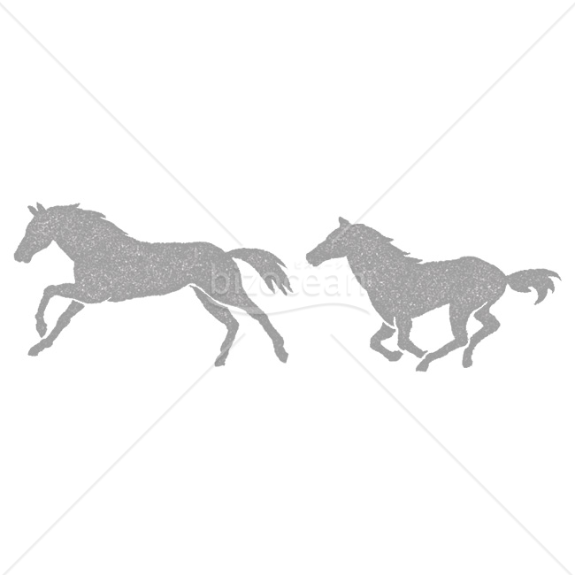 【2026年】「イラスト」銀砂のような質感の薄いグレーの馬